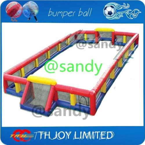 Free air ship to door,20*10m outdoor giant inflatable football arena court,inflatable soccer field pitch