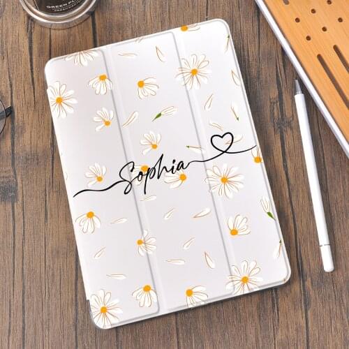 Custom Name Love Heart for 10.2 iPad 8th Generation Case 2020 Air 4 Pro 11 Holder Stand 7th Funda Mini 5 Air 2 6th 5th DIY Gifts