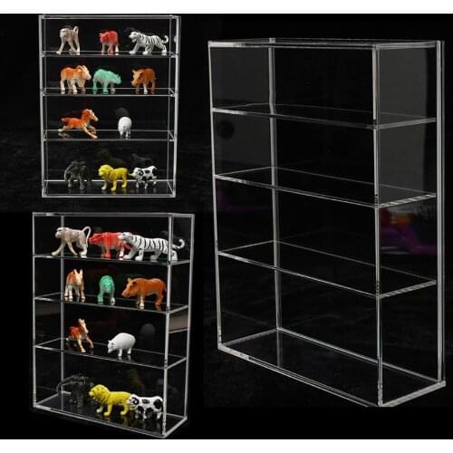 Four-Layers Sliding Door Acrylic Display Box Show Case for Mini Perfume Bottle Makeup Tool