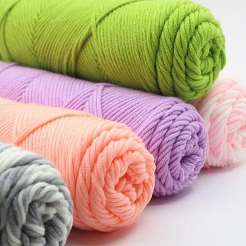 Baby Knitting Alpaca Wool Yarn Thick Yarn Fiber Soft Milk Cotton Yarn Hand Knitting Wool Crochet Yarn for DIY Sweater 100g
