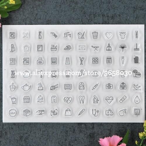 Daily life pattern A Scrapbook DIY photo cards rubber stamp clear stamp transparent stamp 11x16cm 80723101
