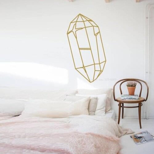 Geometric gemstones crystals wall sticker Spaceship shape design Home Decor Living Room poster living room Vinyl wallpaper DG537