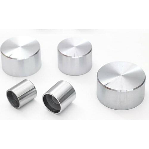 GHH Silver 34mm Aluminum Rotary Knob 6mm Control Switch Cap Sound Volume Easy To Use Durable MI0456