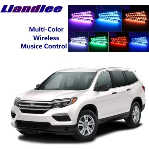 LiandLee Car Glow Interior Floor Decorative Atmosphere Seats Accent Ambient Neon light For Honda Pilot