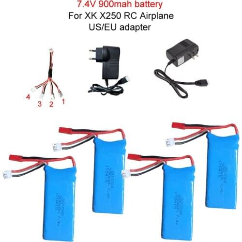 Lamsam 7.4V 900mah Li-po battery for XK X520 2.4G 6CH FPV RC Airplane Spare Part RC plane Parts