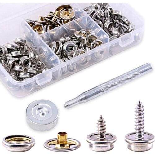 150 Pcs Stainless Steel Marine Grade Canvas And Upholstery Boat Cover Snap Button Fastener Kit