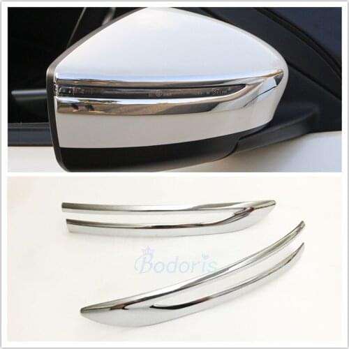 Side Mirror Trims Rear View Bumper Panels Rearview Shell Overlays Chrome Moulding Panels For Nissan Kicks 2017 2018 2019 2020