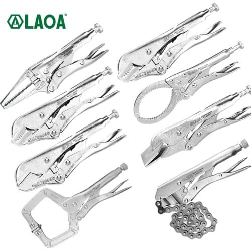 LAOA Multiple head types Locking Pliers C-type, Straight/Sharp/Flat Nose Pliers, Welding Chain Sealing Pliers Oil Filter Pliers