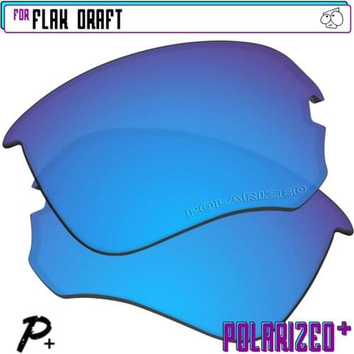 EZReplace Polarized Replacement Lenses for - Oakley Flak Draft Sunglasses - Blue P Plus