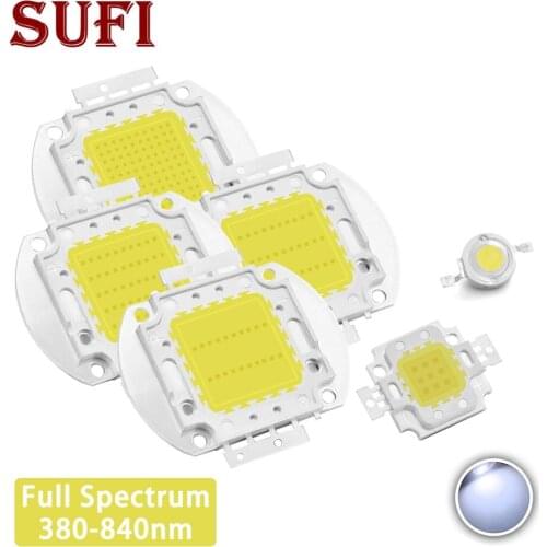 Plant Growth Full Spectrum White 380-840Nm LED Chips Lighting Beads 1W 3W 5W 10W 20W 30W 50W 100W for DIY Light Plant Grow