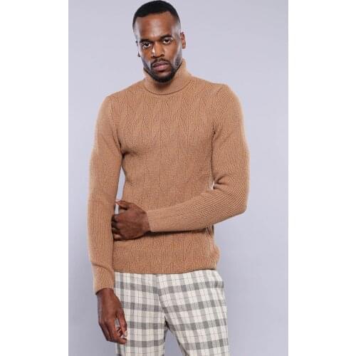 Turtuleneck Light Brown Knitwear Wessi