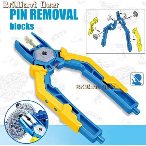 Technic Series Demolition Of Blocks Pin Pliers Tongs Tool Parts Panel Bricks Auxiliary Tools for Children