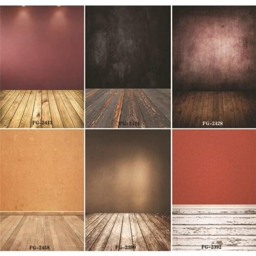 Vinyl Custom Photography Backdrops Prop Wall and floor & Wooden Photography Background P20228-135