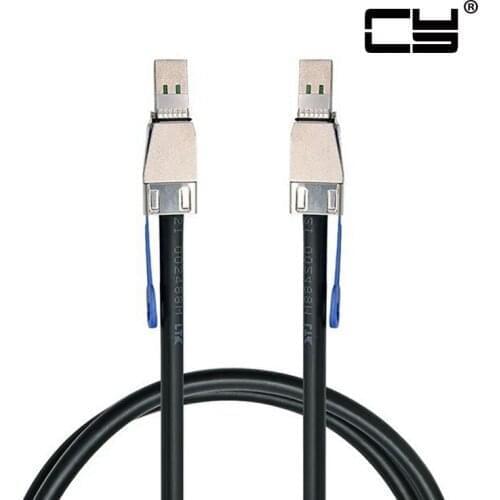 Chenyang External Mini SAS HD SFF-8644 to Mini SAS High Density HD SFF-8644 Data Server Raid Copper Cable 50cm 12Gbps