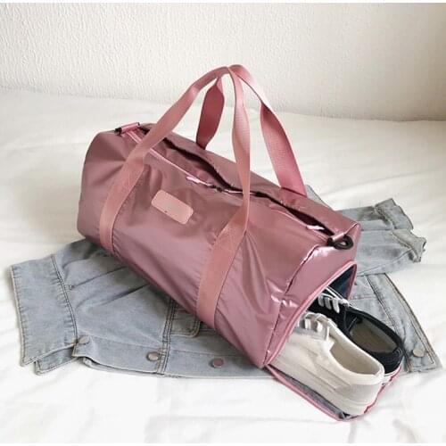 Dry And Wet Separation Women Bag Sports Training Handbags Tide Cylinder Travel Bag Portable Large Capacity Luggage Bags Outdoor