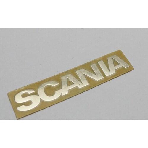 1/14 rc scania car shell grill decorative part metal logo stickers for tamiya 1:14 scale R470 R620 56323 R730 rc tractor trailer
