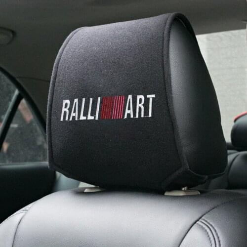 1PCS Hot car headrest cover fit for Mitsubishi Lancer 10 RalliArt asx lancer outlander pajero Accessories Car Styling