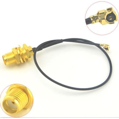 100 Pieces Extension cable SMA female bulkhead to Ufl./IPX RF connector pigtail cable 1.13 cable 10cm