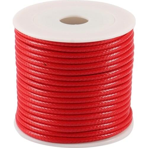 12 Meters/Roll 2.5mm Round Waxed Thread Necklace Rope Leather Cord Thread for Jewelry Making Accessories-2Pcs