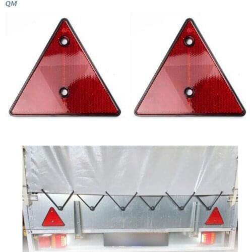13MF Warning Signs Reflector Rear Red Triangle Warning Reflector with Bolt for t.u.k.Trailer Lorry Bus Caravan Boat