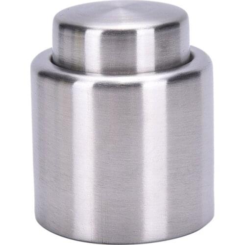 1X Stainless Steel Wine Bottle Stopper Vacuum Seal Protector Red Wine Cap Fresh Keeper Storage Wine Kitchen Restaurant Bar Tool