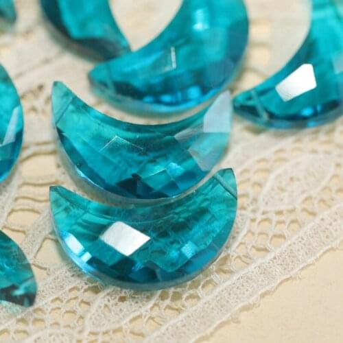 AA loose beads London blue/white/pink/green/ lemon Quartz Moon faceted for DIY jewelry making FPPJ wholesale beads nature