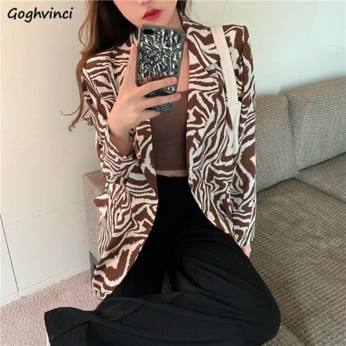 Blazers Women Summer Chiffon Elegant Zebra Pattern Harajuku Loose Oversize BF All-match Womens Streetwear Coats Chic Stylish New