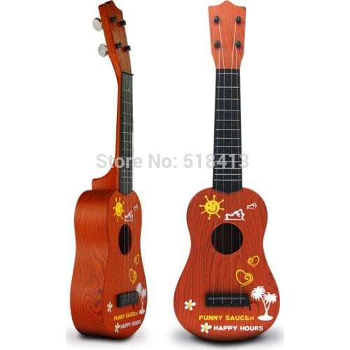 Baby Toy Music Simulation Preschool Children Can Play Guitar Small Mini Puzzle String Type Unisex Plastic Educational 5-7 Years