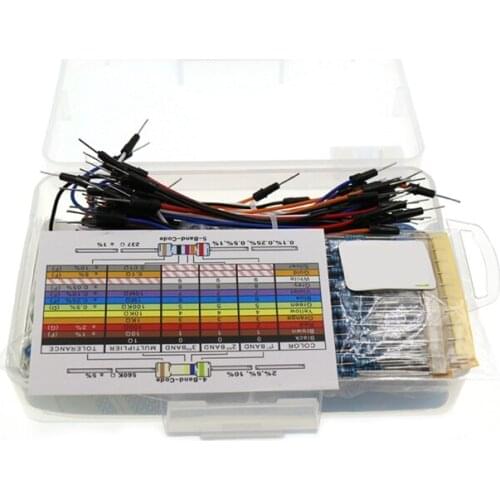For Arduino Resistor /LED / Capacitor / Jumper Wires / Breadboard Resistor Kit Starter Kit