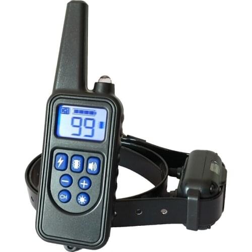 Electric Dog Training Shock Collar with Remote 800 Yard Range Rechargeable Waterproof Dog Shock Vibration Beep Collars