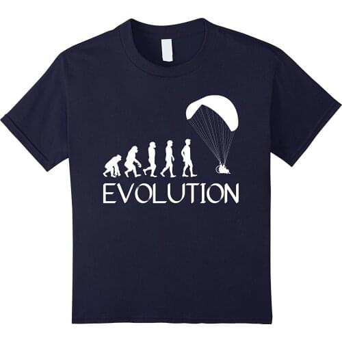 Evolution Paramotoring T-Shirt - Funny Paramotor Shirt T Shirt Hipster Cool O Neck Tops Casual Tees Mens Tops
