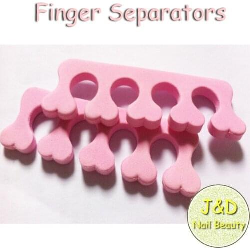 FOREVERJASMINE 12pairs Pink EVA Finger Toe Separators Sponge Manicure Stretcher Foam Pedicure Hand Feet Personal Care Tool