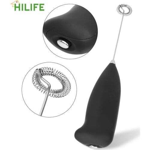 HILIFE Stainless Steel Coffee Milk Frother Egg Tools Gadgets Electric Egg Beaters Portable Handle Mixer Kitchen Tools