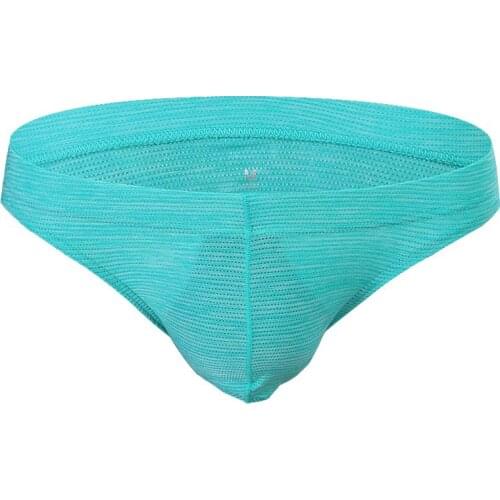 Mens Ice Silk Seamless Underwear Briefs U Convex Pouch Ultra-thin Transparent Male Panties Bikini Gay Men Underwear