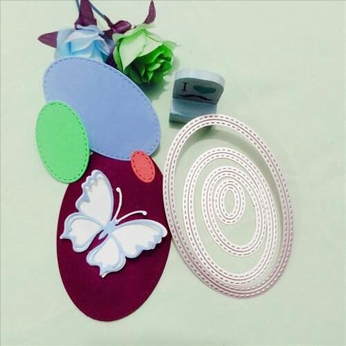 Oval album greeting card background Metal Cutting Dies for DIY Scrapbooking Album Paper Cards Decorative Crafts Embossing Die Cu