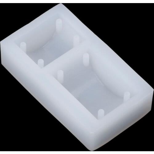 Rectangle Silicone DIY Mold Bracelet Pendant Jewellery Making Mould Resin Hole
