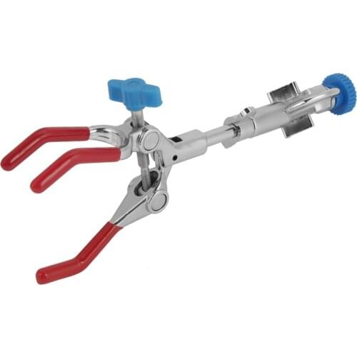 Adjustable Three-Prong Swivel Flask Clamp Lab Test Tube Condenser Lab Holder Extension Flask Clamp