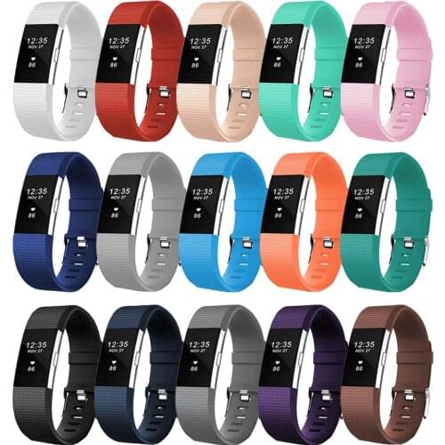 Sillicone Wristband Strap for Fitbit Charge 2 Smart Watch Bracelet Accessories Replacement Band For Fitbit Charge 2 Small Large