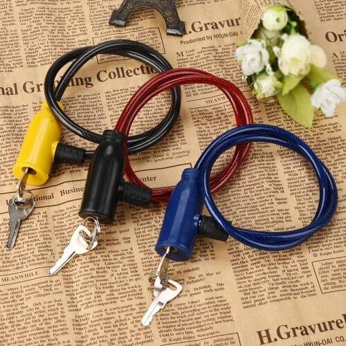 1pcs Steel Wire Metal Bicycle Safety Lock Universal Anti-Theft Bicycle Lock Bicycle Motorcycle Wire Lock Safety Cable 2 Keys