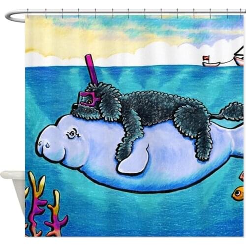 Unique Water Babies Shower Curtain Decorative Fabric For Bathroom Polyester