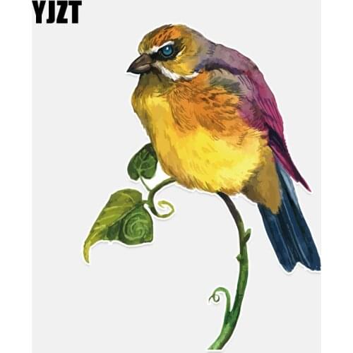 YJZT 12.1*16.6CM Unique Birds Decor PVC Car Sticker Personalized Colored 11A0292