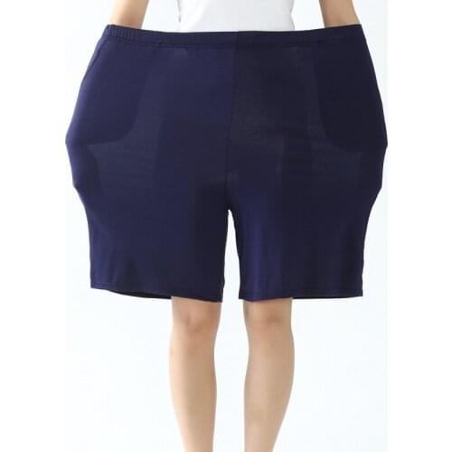 Plus size home pants female summer sweat absorbent plus fat plus size plus size casual loose elastic shorts шорты пижамные