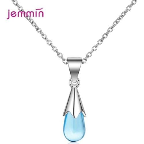 New Trendy 925 Sterling Silver Pendant Necklaces For Women Statement Necklace Christmas Birthday Gift Jewelry Collar Mujer