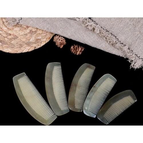 1*Natural Amber Ox Horn Comb Hair No Static Health Care Brush Hairdressing Comb