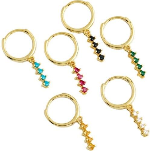 1Pair 925 Sterling Silver Dangle Earring for Women 2020 Fashion Jewelry Cute Girls Piercing Zircon Pendant Earrings