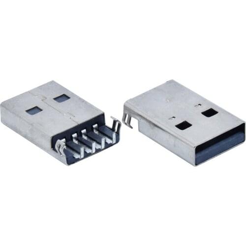 10pcs/lot USB 2.0 A male sinking board usb board connector plug-in u disk plug