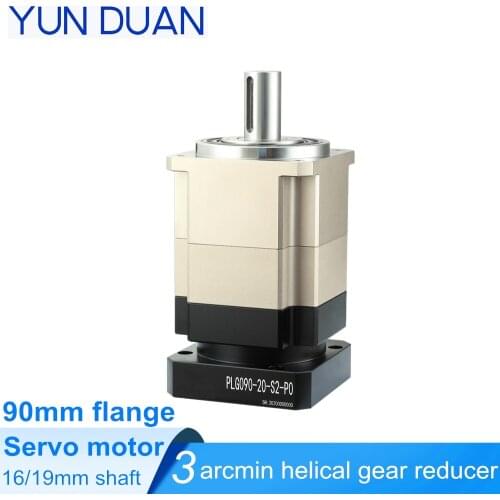 3 Arcmin high precision helical gear reducer 750W 90mm servo motor speed ratio 3,4,5,7,10,15,20,30,40,50,70 CNC DC motor gearbox