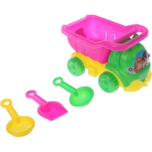 4pcs/set Mini Sand Beach Toys Game Car Rakes Dredging Tool For Boys Girls Outdoor Gift