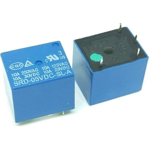 5pcs 4pin Relay SRD-05VDC-SL-A SRD-12VDC-SL-A SRD-24VDC-SL-A SRD-48VDC-SL-A 05V 12V 24V 48V 4pin Relay
