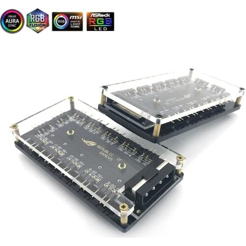 ASUS AURA 5V 3 Pin RGB Hub Interface SYNC Splitter 3Pin Header Motherboard Fan Magic Synchronous Power Supply